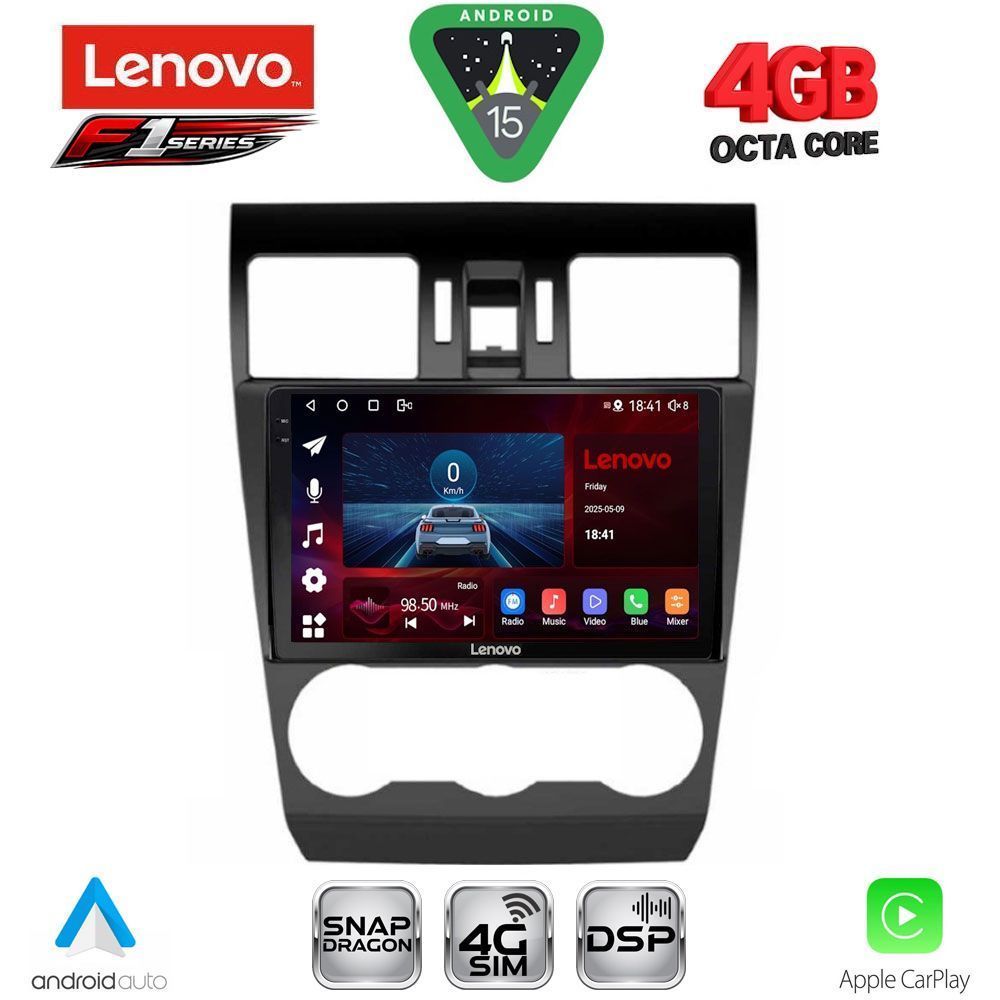 LENOVO SSQ 9663_CPA (9inc) MULTIMEDIA TABLET for SUBARU FORESTER - IMPREZA - XV mod. 2013-2019