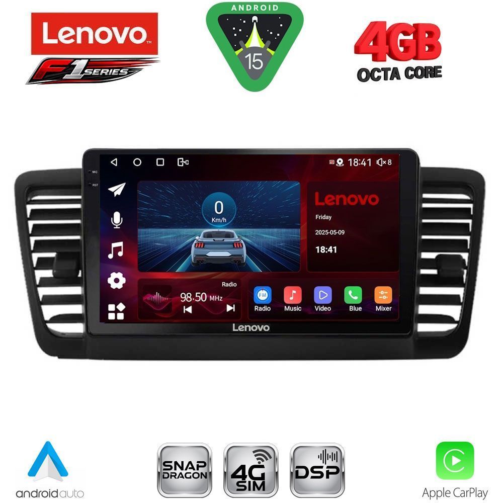 LENOVO SSQ 9665_CPA (9inc) MULTIMEDIA TABLET for SUBARU LEGACY - OUTBACK mod. 2002-2008