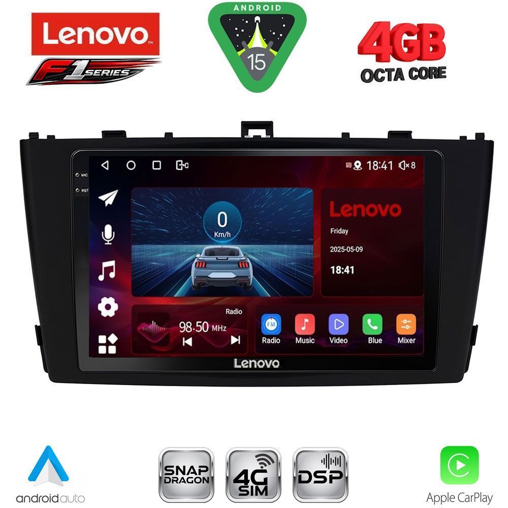 LENOVO SSQ 9705BL_CPA (9inc) MULTIMEDIA TABLET for TOYOTA AVENSIS (T27) mod. 2009-2015 (BLACK)