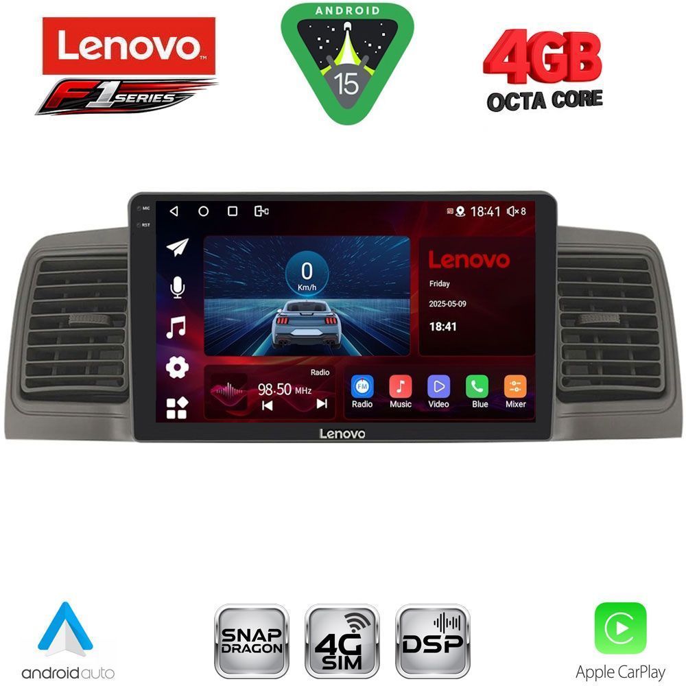 LENOVO SSQ 9712GR_CPA (9inc) MULTIMEDIA TABLET for TOYOTA COROLLA mod. 2001-2006 (GREY)