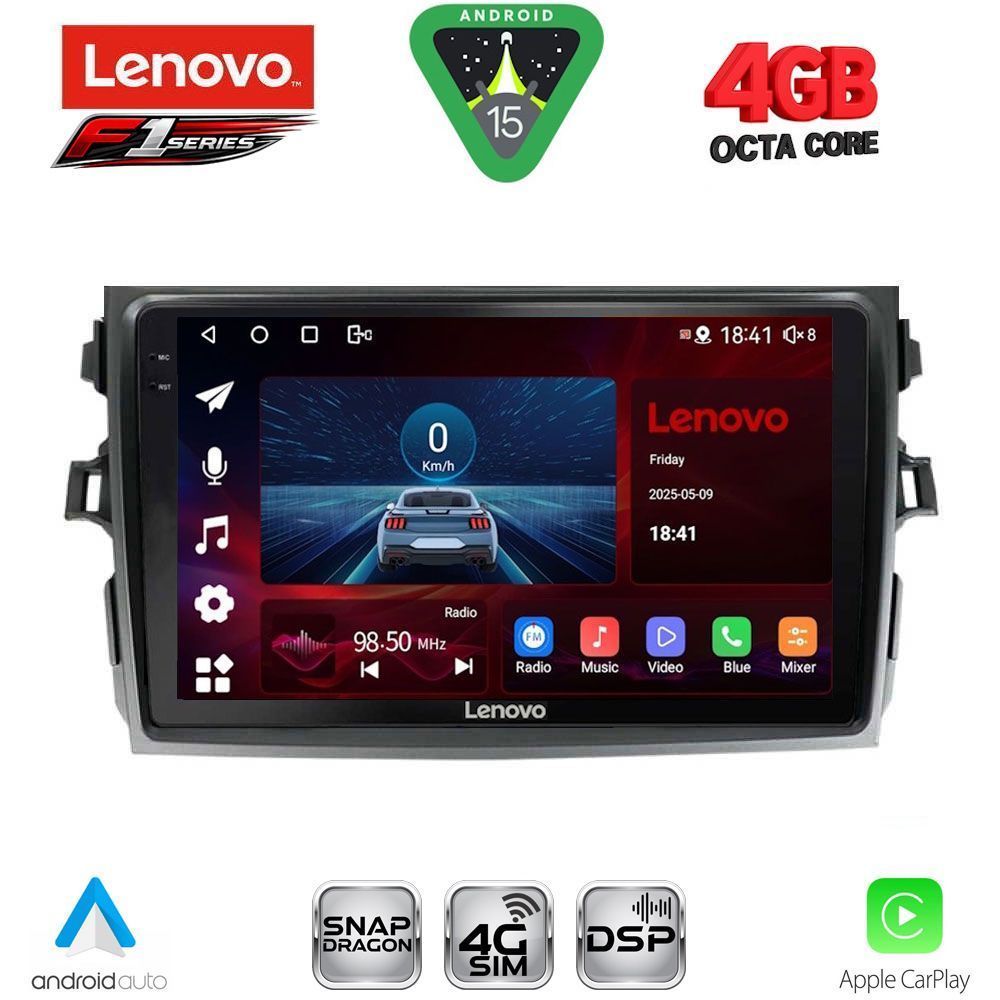 LENOVO SSQ 9713_CPA (9inc) MULTIMEDIA TABLET for TOYOTA COROLLA 4D mod. 2006-2012