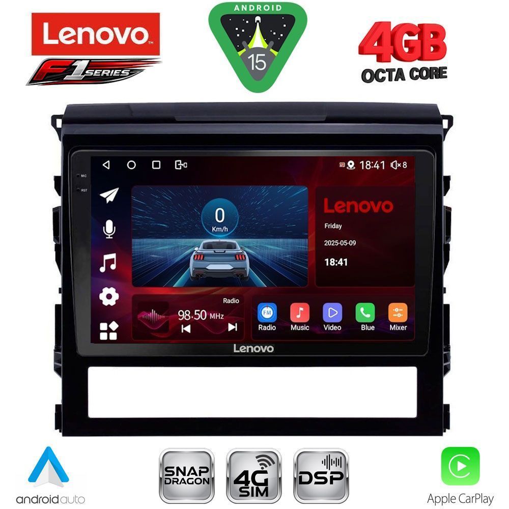 LENOVO SSQ 9725_CPA (9inc) MULTIMEDIA TABLET for TOYOTA LANDCRUISER mod. 2016-2019
