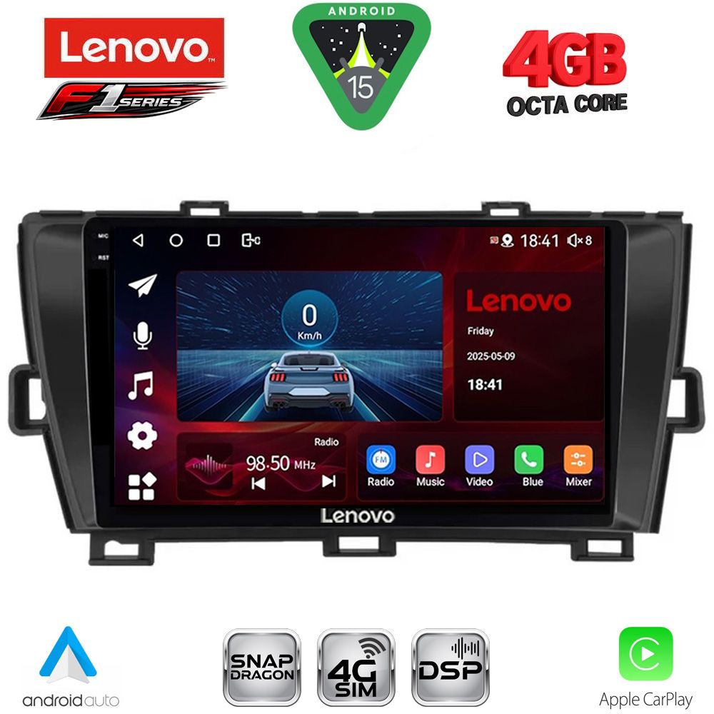 LENOVO SSQ 9726BL_CPA (9inc) MULTIMEDIA TABLET for TOYOTA PRIUS mod. 2009-2015 (BLACK)