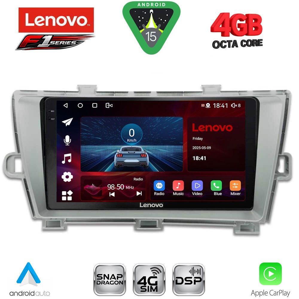 LENOVO SSQ 9726SL_CPA (9inc) MULTIMEDIA TABLET for TOYOTA PRIUS mod. 2009-2015 (SILVER)