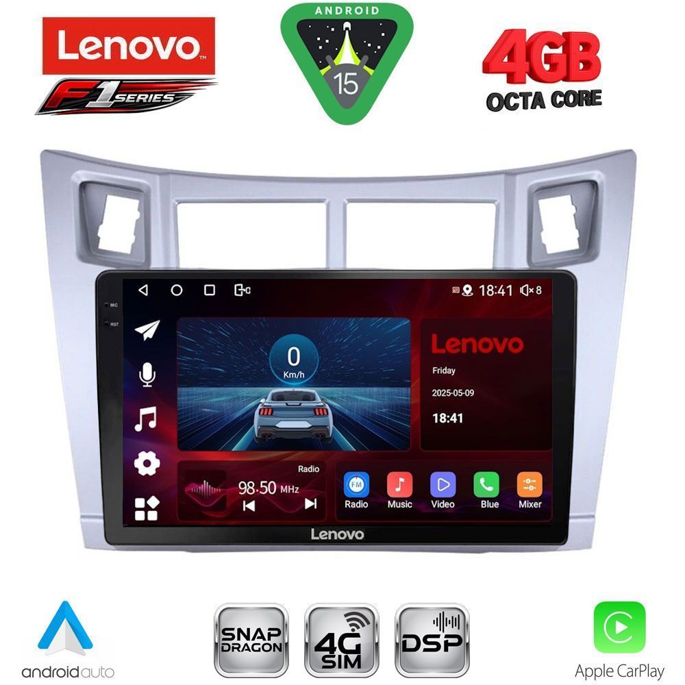 LENOVO SSQ 9736SL_CPA (9inc) MULTIMEDIA TABLET for TOYOTA YARIS mod. 2006-2011 (SILVER)