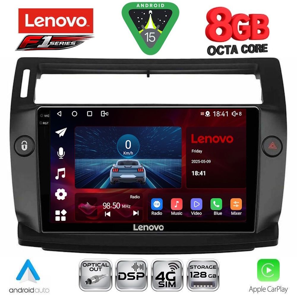 LENOVO SSR 10084BL_CPA (9inc) MULTIMEDIA TABLET for CITROEN C4 mod. 2004-2011 (BLACK)