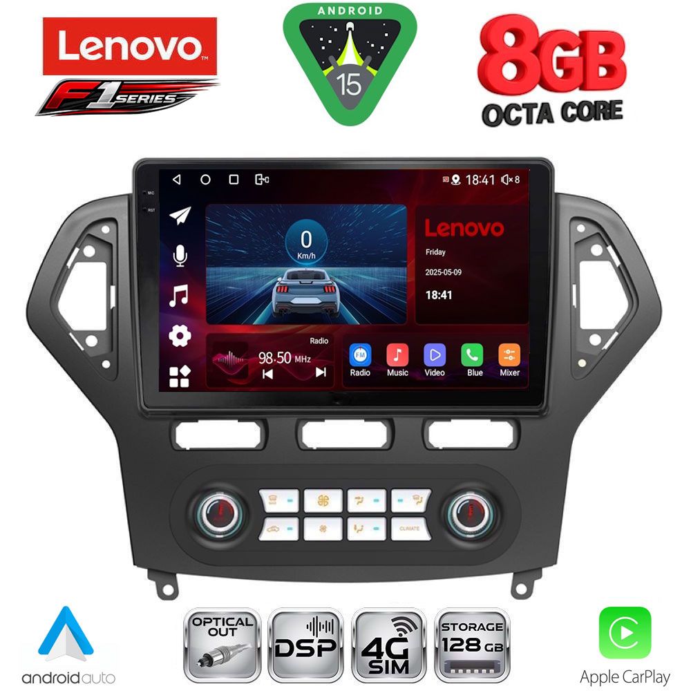 LENOVO SSR 10162_CPA CLIMA (10inc) MULTIMEDIA TABLET for FORD MONDEO mod. 2007-2011