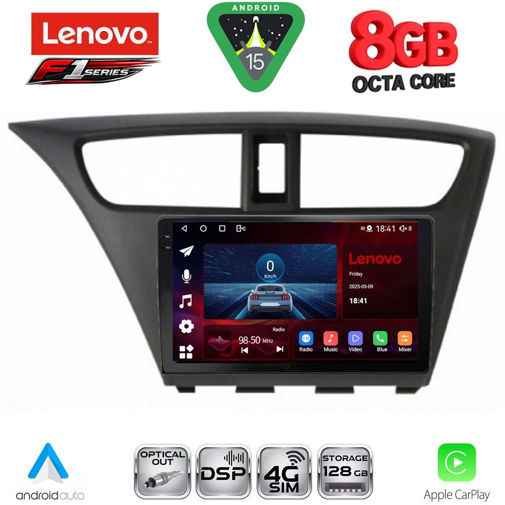 LENOVO SSR 10190_CPA (9inc) MULTIMEDIA TABLET for HONDA CIVIC mod. 2012-2016