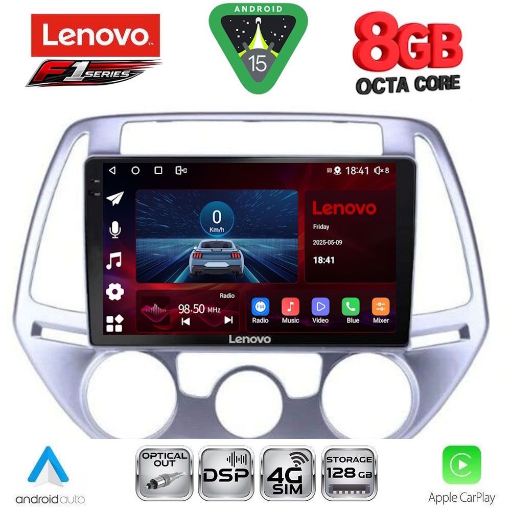 LENOVO SSR 10227_CPA A/C (9inc) MULTIMEDIA TABLET for HYUNDAI i20 mod. 2008-2012