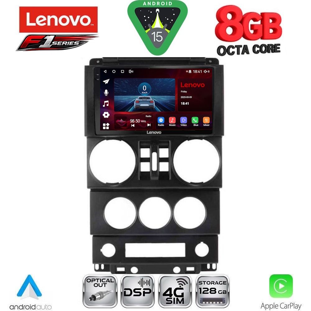 LENOVO SSR 10294_CPA (9inc) MULTIMEDIA TABLET for JEEP WRANGLER mod. 2006-2011