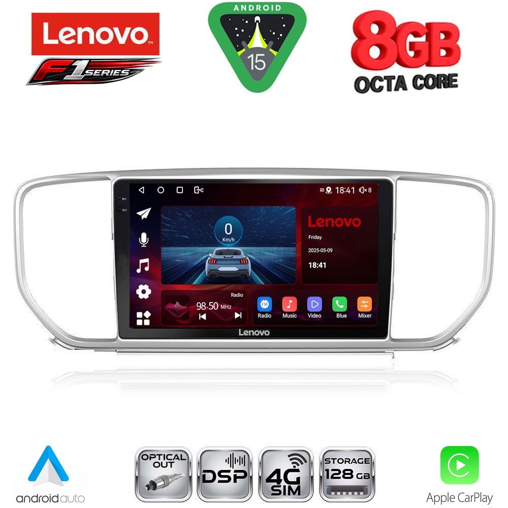 LENOVO SSR 10327_CPA (9inc) MULTIMEDIA TABLET for KIA SPORTAGE mod. 2018-2021