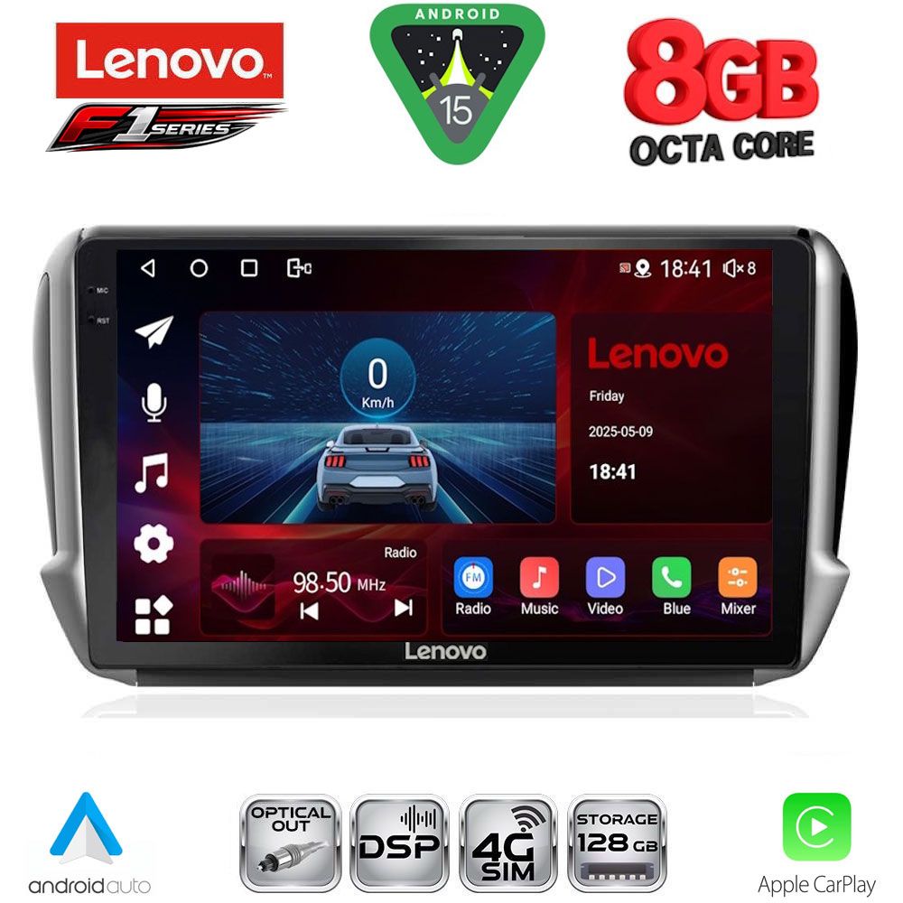 LENOVO SSR 10508_CPA (10inc) MULTIMEDIA TABLET for PEUGEOT 208-2008 mod. 2012-2021
