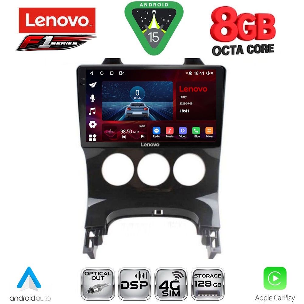 LENOVO SSR 10515_CPA A/C (9inc) MULTIMEDIA TABLET for PEUGEOT 3008 mod. 2008-2016