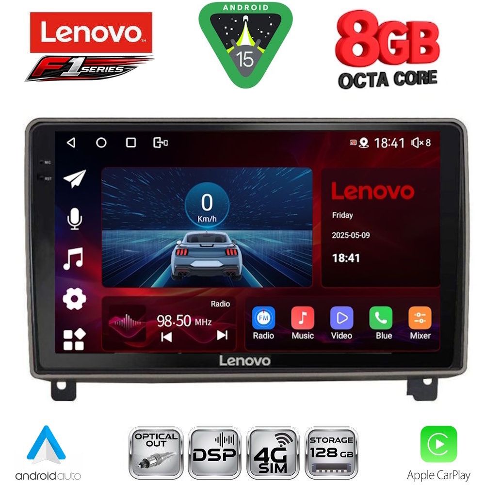 LENOVO SSR 10517_CPA (9inc) MULTIMEDIA TABLET for PEUGEOT 407 mod. 2004-2011