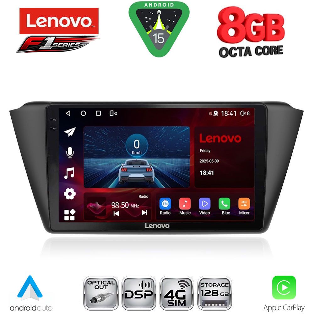 LENOVO SSR 10582_CPA (9inc) MULTIMEDIA TABLET for SKODA FABIA mod. 2015+