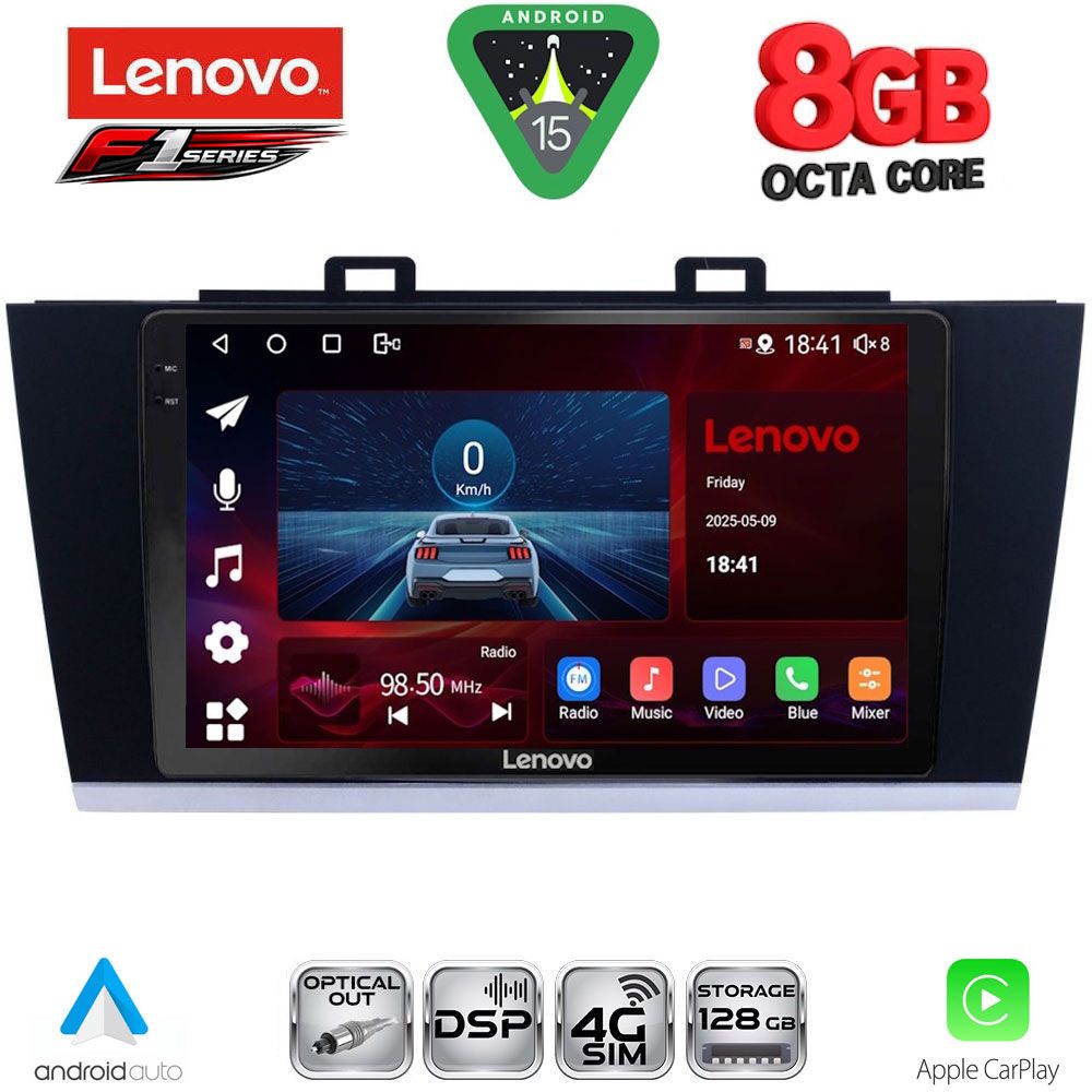 LENOVO SSR 10668_CPA (9inc) MULTIMEDIA TABLET for SUBARU LEGACY – OUTBACK mod. 2014-2019