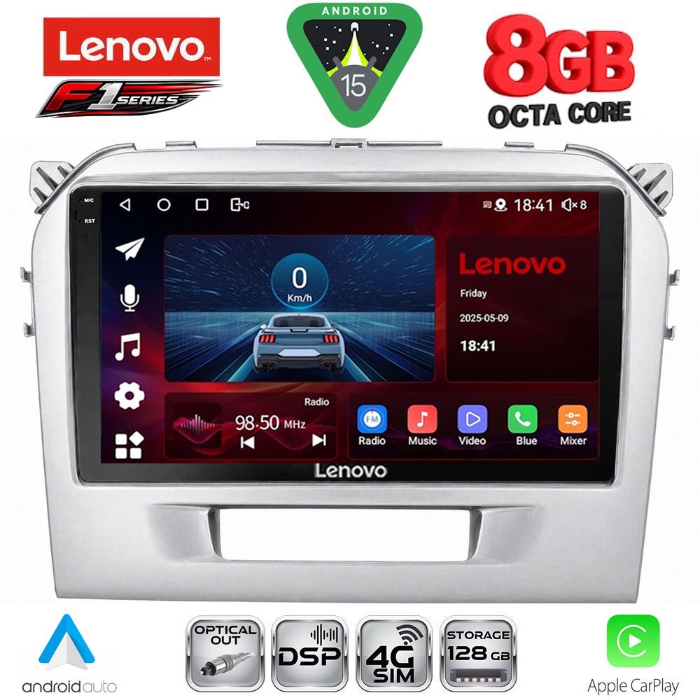LENOVO SSR 10697SL_CPA (9inc) MULTIMEDIA TABLET for SUZUKI VITARA mod. 2016-2022 (SILVER)