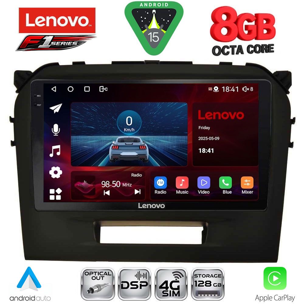 LENOVO SSR 10697BL_CPA (9inc) MULTIMEDIA TABLET for SUZUKI VITARA mod. 2016-2022 (BLACK)