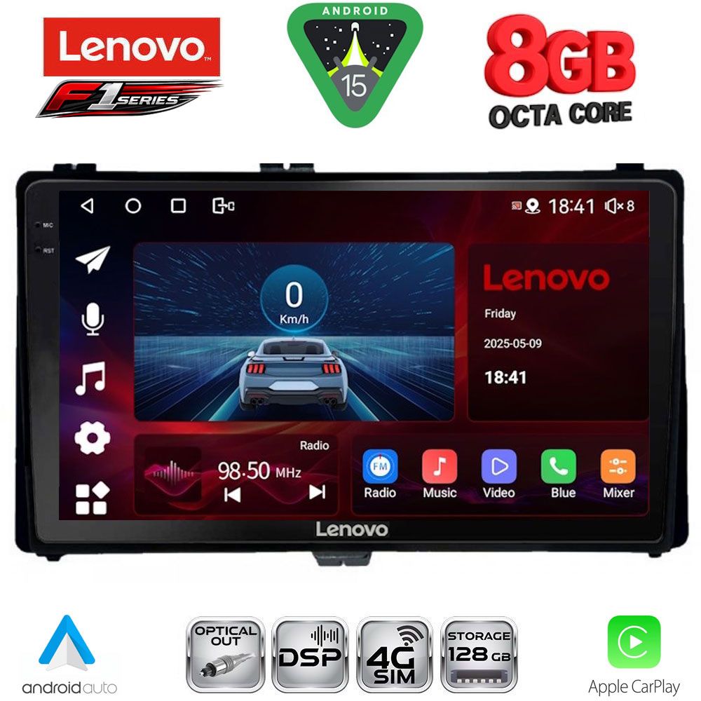 LENOVO SSR 10703_CPA (9inc) MULTIMEDIA TABLET for TOYOTA AURIS mod. 2015-2021 – AYGO X mod. 2022-2026 – COROLLA mod. 2017-2019