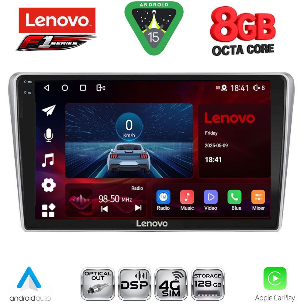 LENOVO SSR 10704SL_CPA (9inc) MULTIMEDIA TABLET for TOYOTA AVENSIS (T25) mod. 2003-2009 (SILVER)