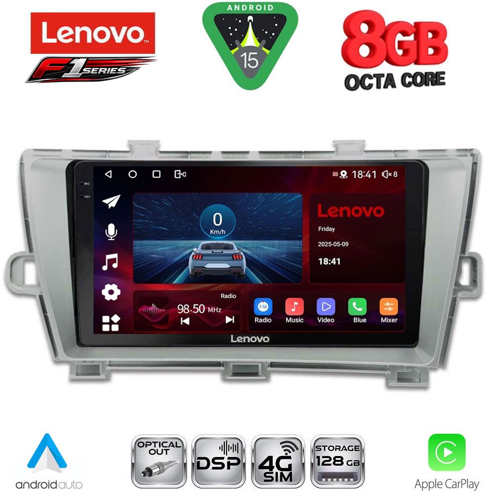 LENOVO SSR 10726SL_CPA (9inc) MULTIMEDIA TABLET for TOYOTA PRIUS mod. 2009-2015 (SILVER)