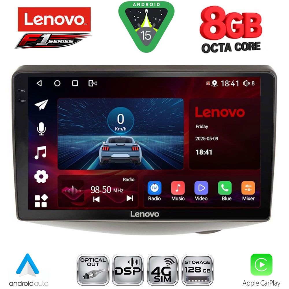 LENOVO SSR 10735_CPA (9inc) MULTIMEDIA TABLET for TOYOTA YARIS mod. 1999-2006