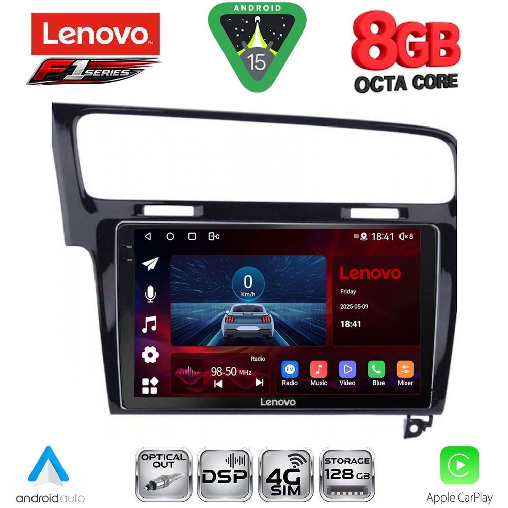 LENOVO SSR 10747BL_CPA (10inc) MULTIMEDIA TABLET for VW GOLF 7 mod. 2013-2020