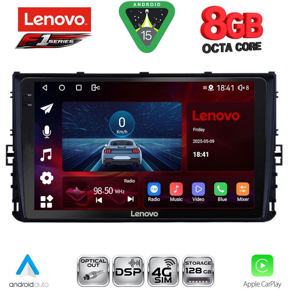 LENOVO SSR 10758_CPA (9inc) MULTIMEDIA TABLET for VW POLO – TROC – TCROSS - TAIGO mod. 2017-2026