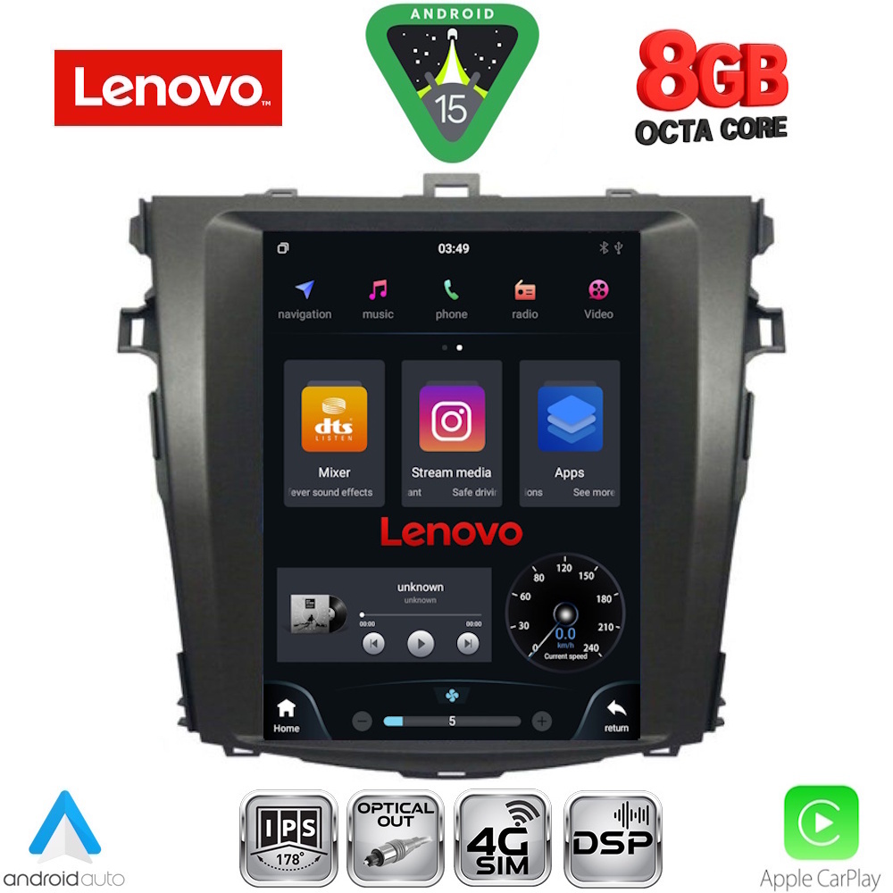 LENOVO SSW 10963_CPA TESLA STYLE for TOYOTA COROLLA 4D mod. 2006-2012
