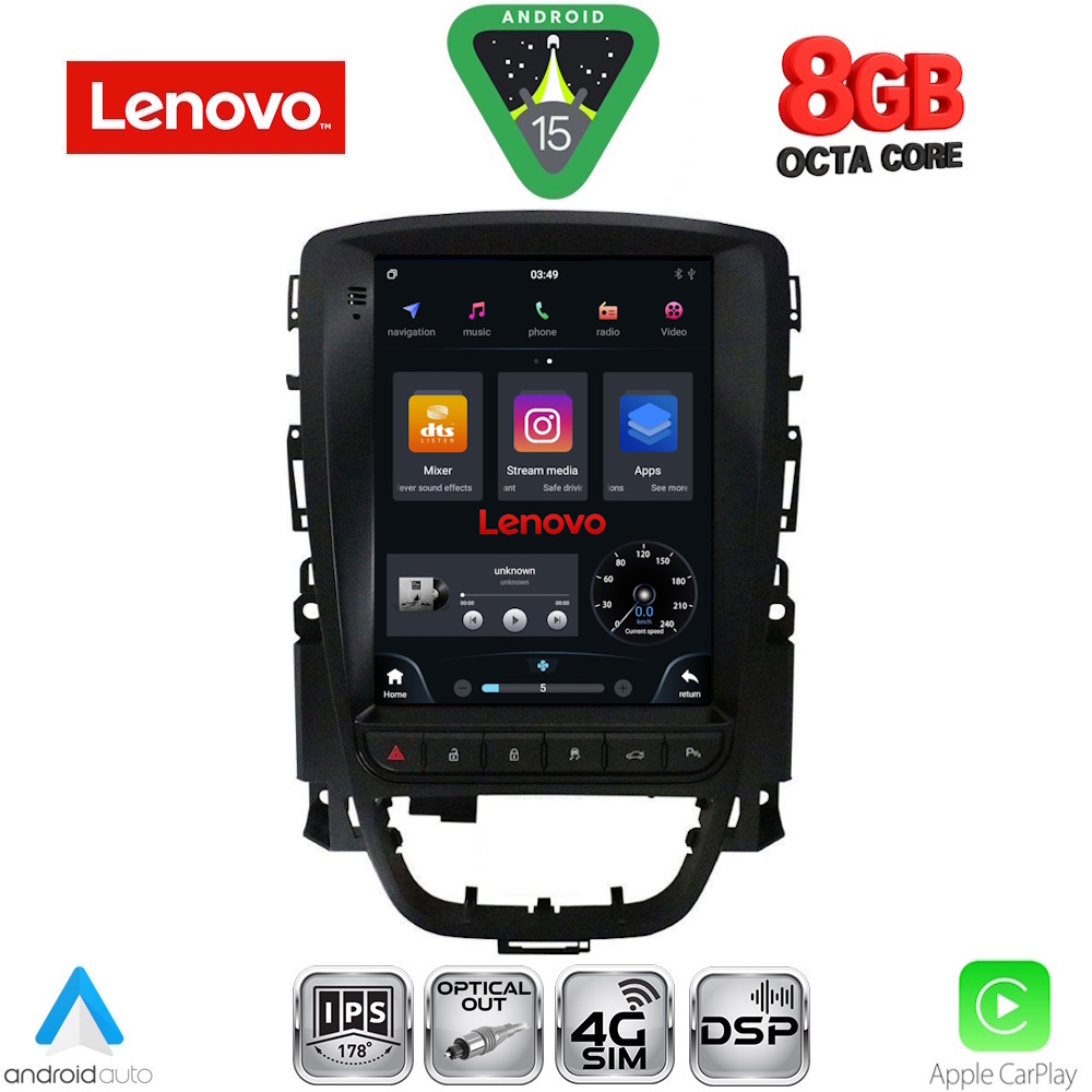 LENOVO SSW 10972_CPA TESLA STYLE for OPEL ASTRA J mod. 2011-2016