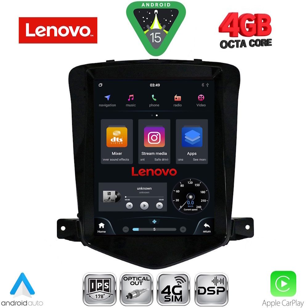 LENOVO SSX 9925_CPA TESLA STYLE for CHEVROLET CRUZE mod. 2008-2012