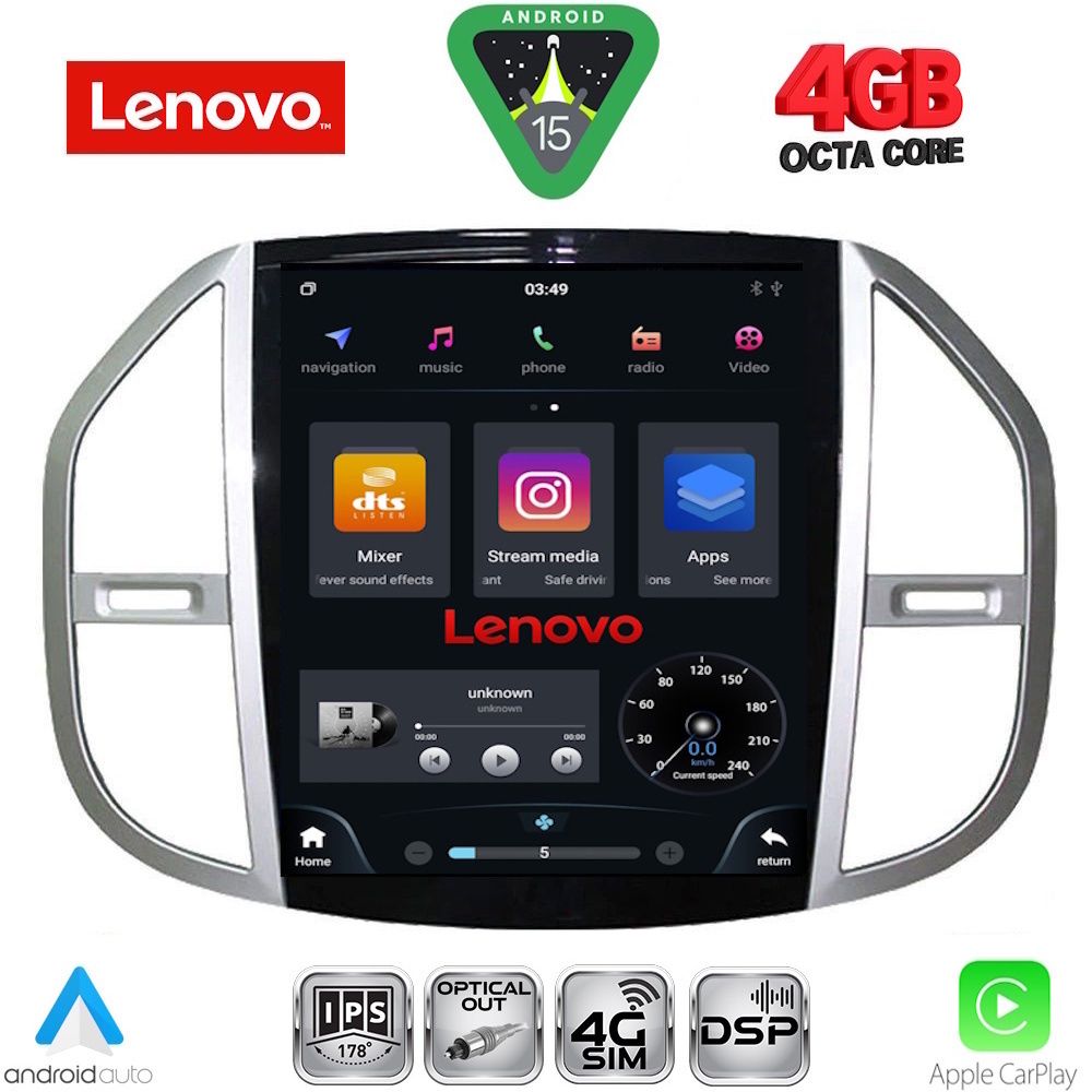LENOVO SSX 9960_CPA TESLA STYLE for MERCEDES VITO mod. 2015-2024