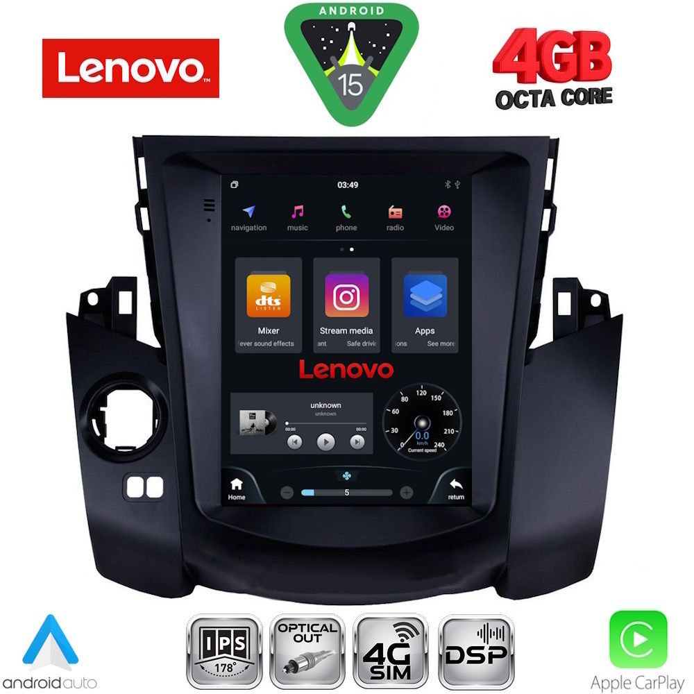 LENOVO SSX 9969_CPA TESLA STYLE  for TOYOTA RAV 4 mod. 2006-2012