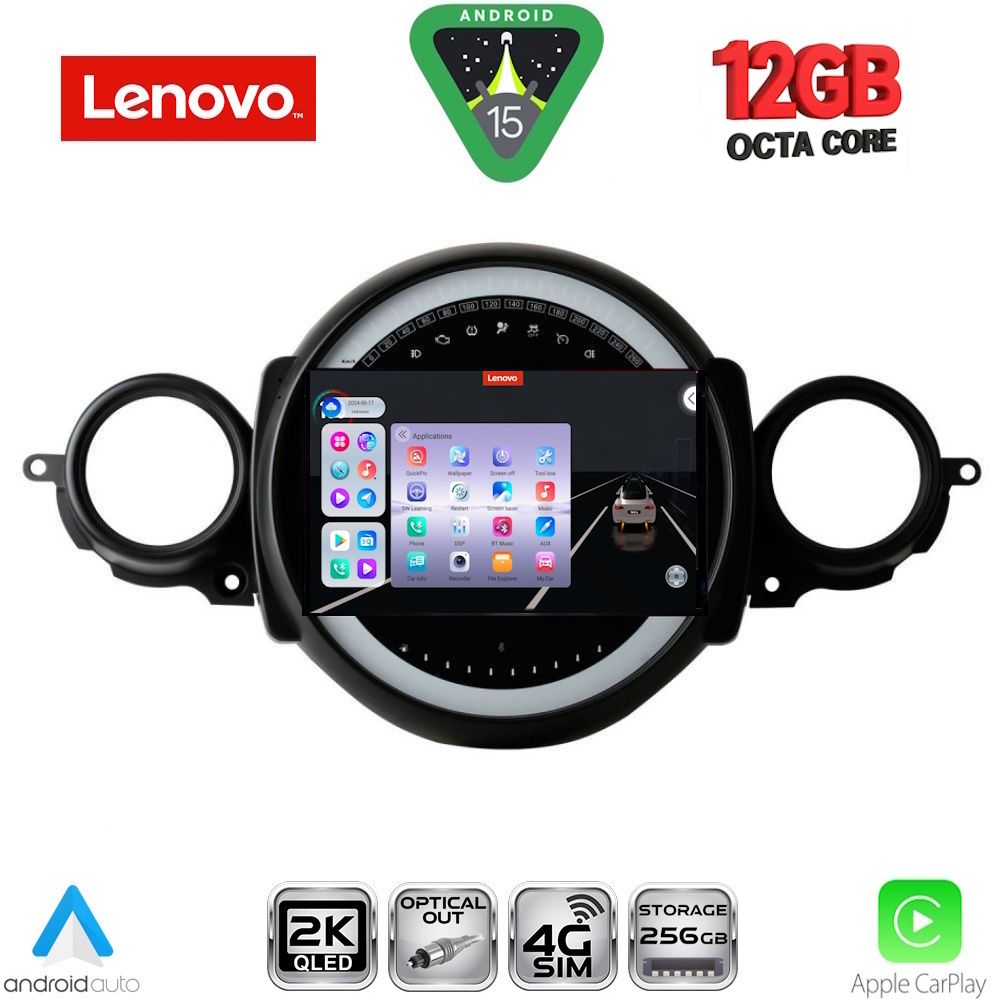 LENOVO SSZ 12064_CPA (9inc) MULTIMEDIA TABLET for MINI COOPER (R56-R57) mod. 2006-2014 - CLUBMAN (R55) mod. 2007-2014
