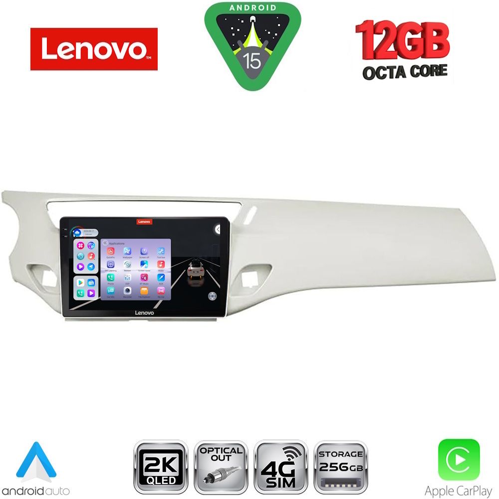 LENOVO SSZ 12092WH_CPA (9inc) MULTIMEDIA TABLET for CITROEN C3 - DS3 mod. 2009-2016 (WHITE)