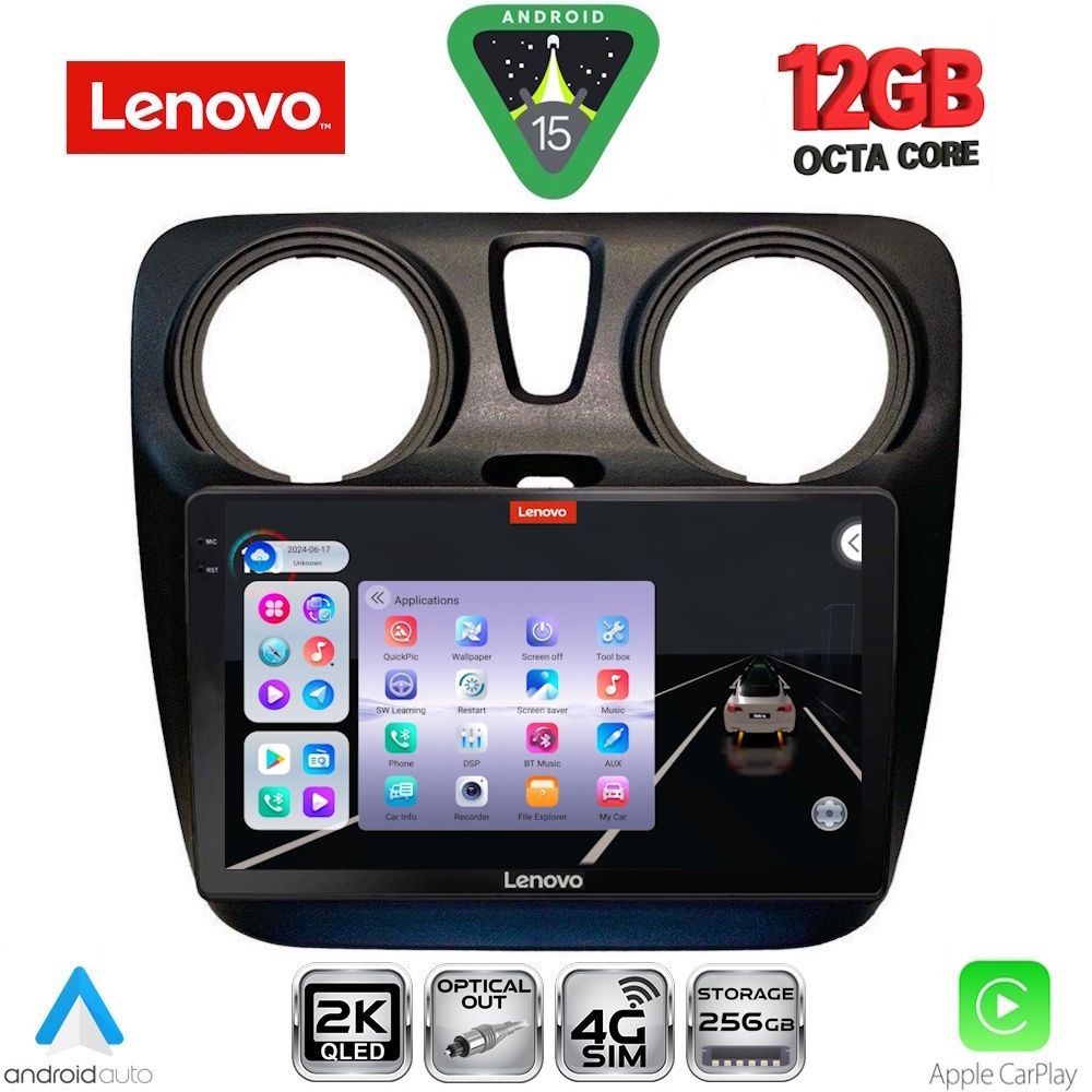 LENOVO SSZ 12112_CPA (9inc) MULTIMEDIA TABLET for DACIA DOKKER mod. 2012-2022