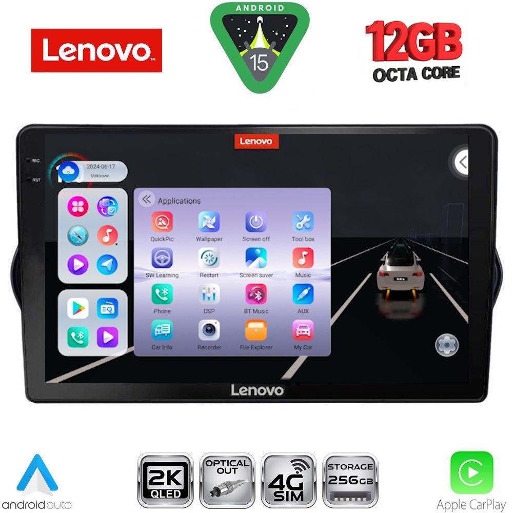 LENOVO SSZ 12148_CPA (9inc) MULTIMEDIA TABLET for FIAT TIPO mod. 2015-2023