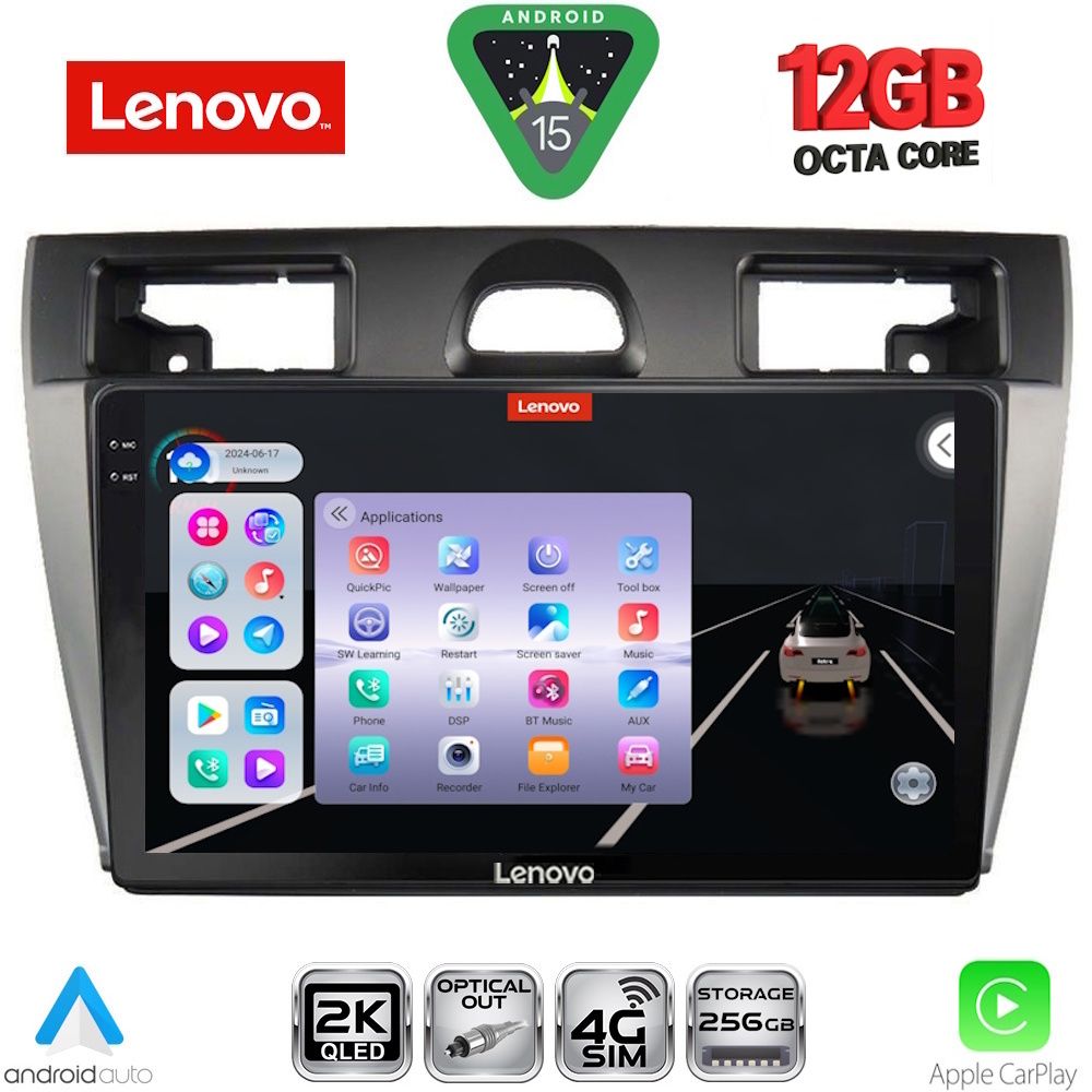 LENOVO SSZ 12153SL_CPA (9inc) MULTIMEDIA TABLET for FORD FIESTA mod. 2005-2008 (SILVER)