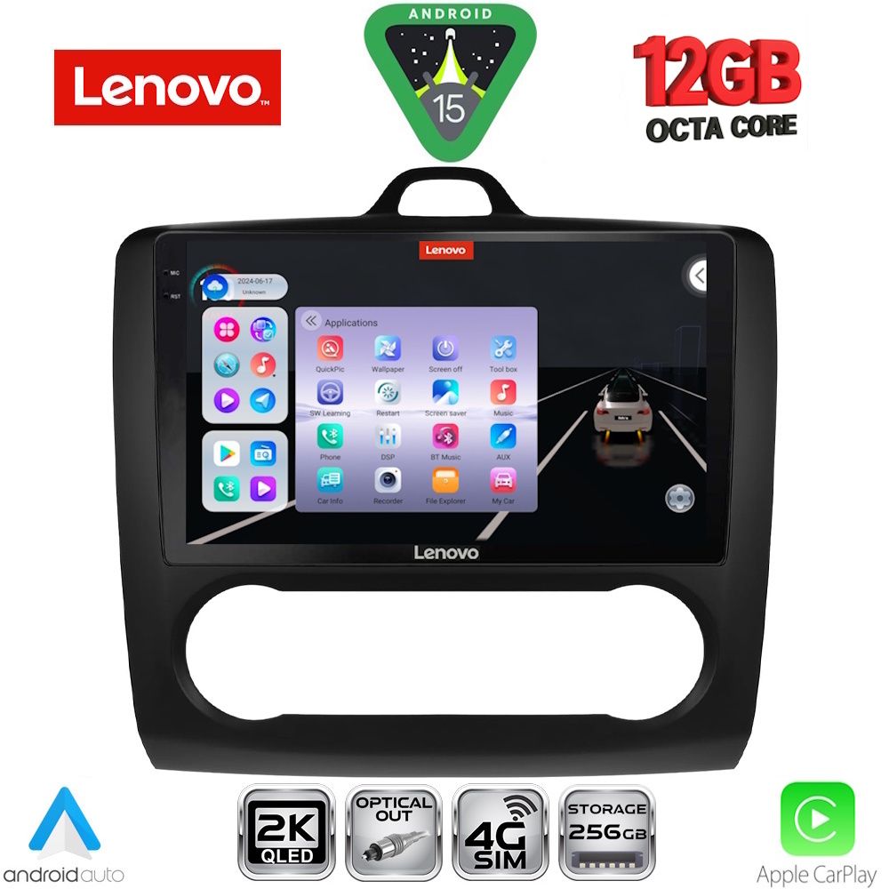 LENOVO SSZ 12156BL_CPA CLIMA (9inc) MULTIMEDIA TABLET for FORD FOCUS mod. 2005-2012 (BLACK)