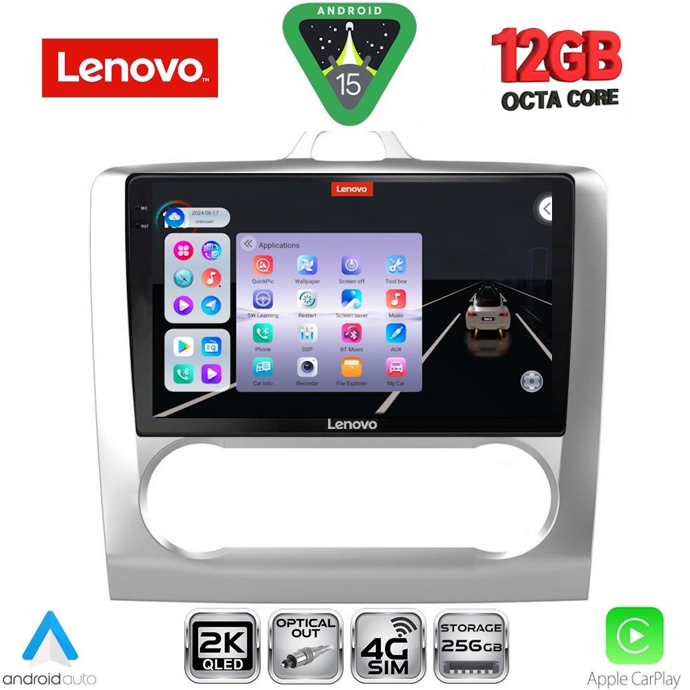 LENOVO SSZ 12156SL_CPA CLIMA (9inc) MULTIMEDIA TABLET for FORD FOCUS mod. 2005-2012 (SILVER)