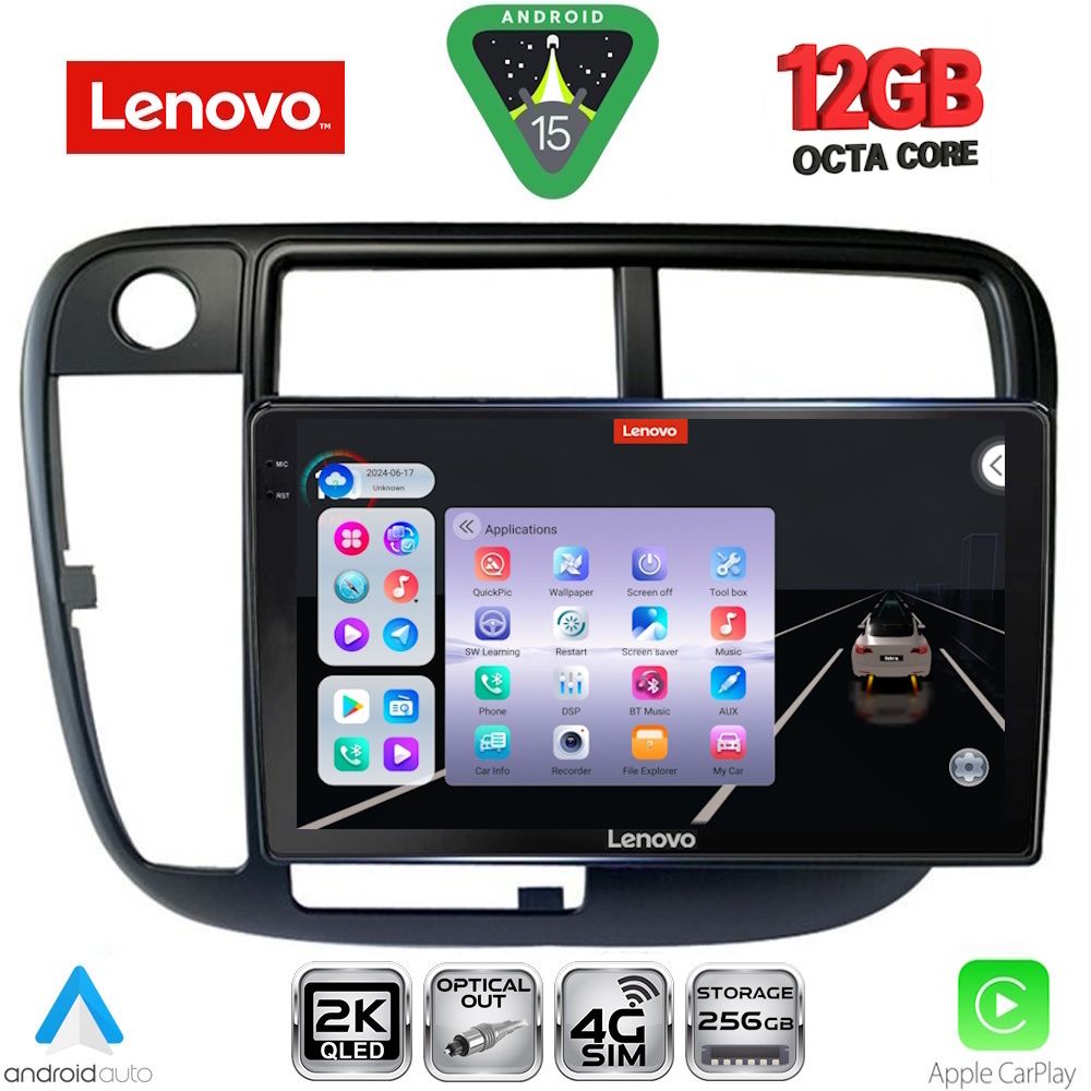 LENOVO SSZ 12186_CPA CLIMA (9inc) MULTIMEDIA TABLET for HONDA CIVIC mod. 1995-2001