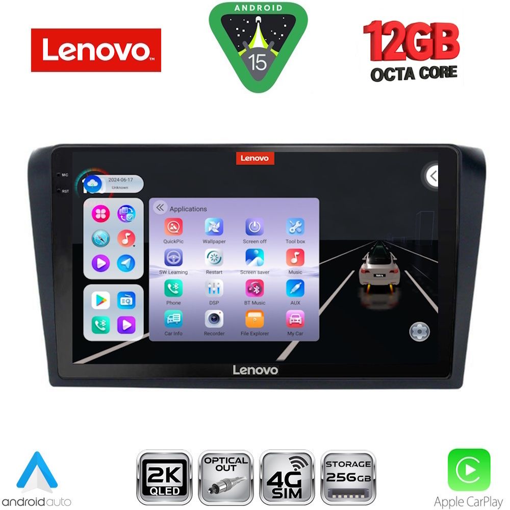 LENOVO SSZ 12365_CPA (9inc) MULTIMEDIA TABLET for MAZDA 3 mod. 2003-2008