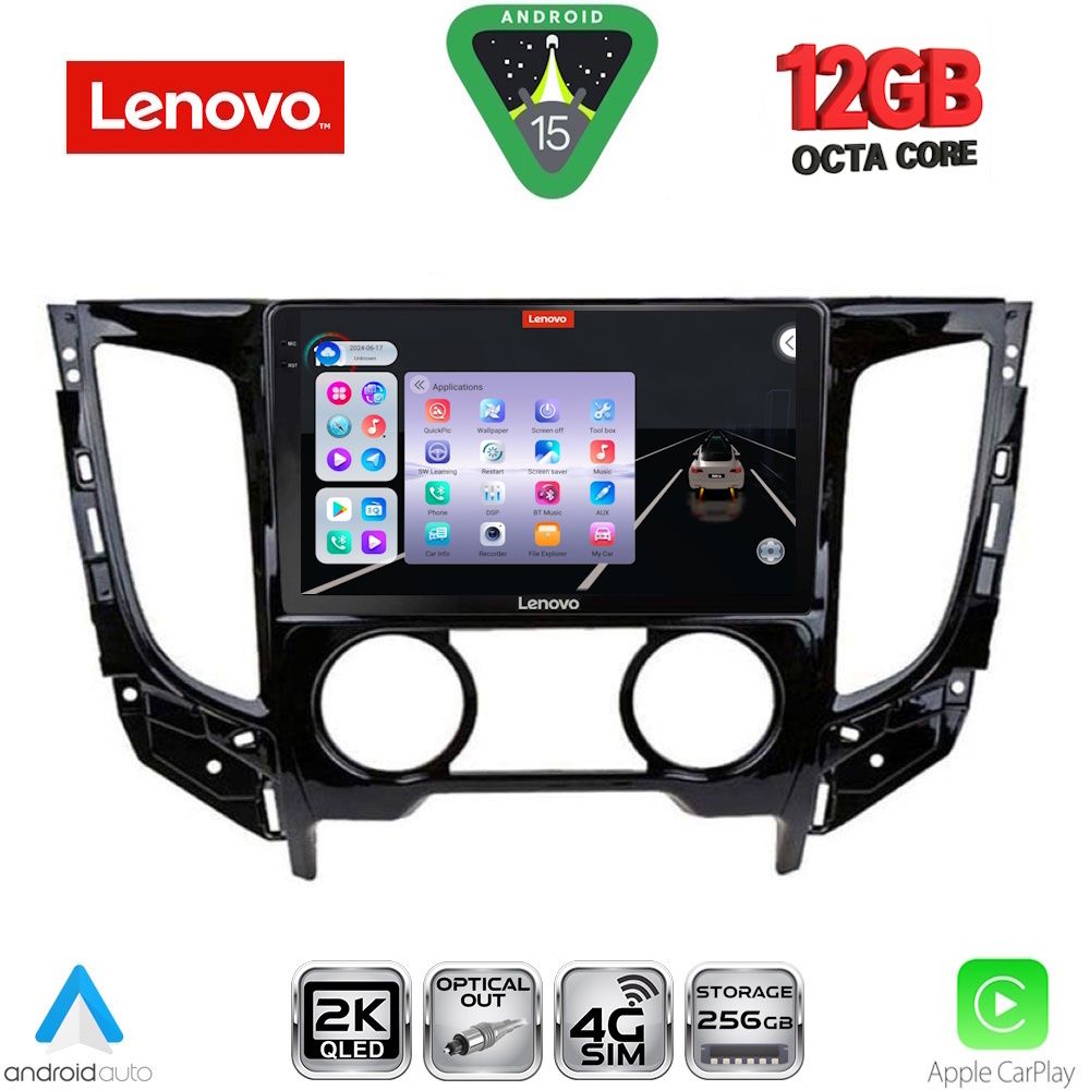 LENOVO SSZ 12437_CPA A/C (9inc) MULTIMEDIA TABLET for MITSUBISHI L200 mod. 2015-2019 with A/C