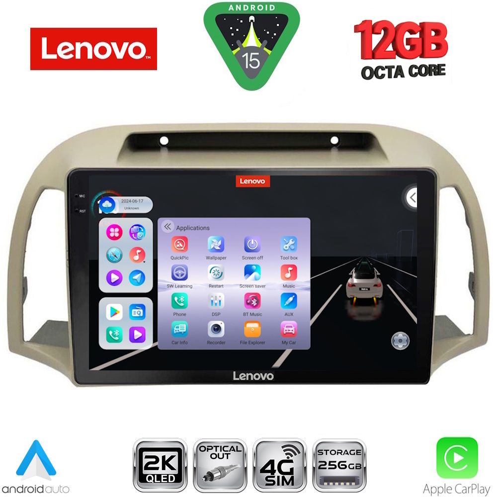 LENOVO SSZ 12457BG_CPA (9inc) MULTIMEDIA TABLET for NISSAN MICRA K12 mod. 2002-2010 (BEIGE)