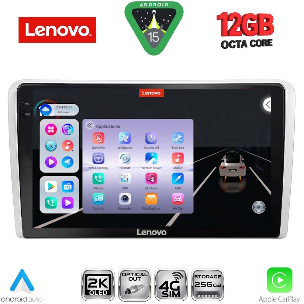 LENOVO SSZ 12481SL_CPA (9inc) MULTIMEDIA TABLET for OPEL ALL mod. 2004-2014 (SILVER)