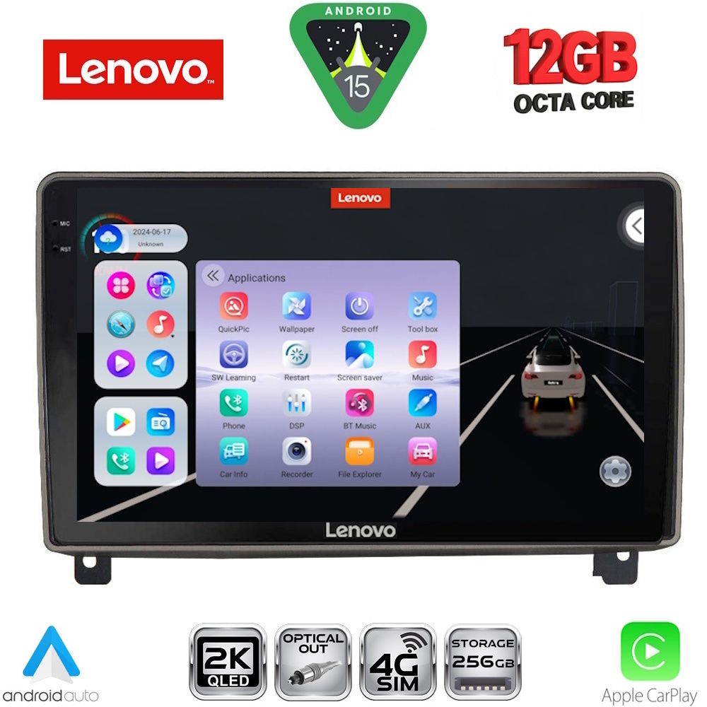 LENOVO SSZ 12517_CPA (9inc) MULTIMEDIA TABLET for PEUGEOT 407 mod. 2004-2011