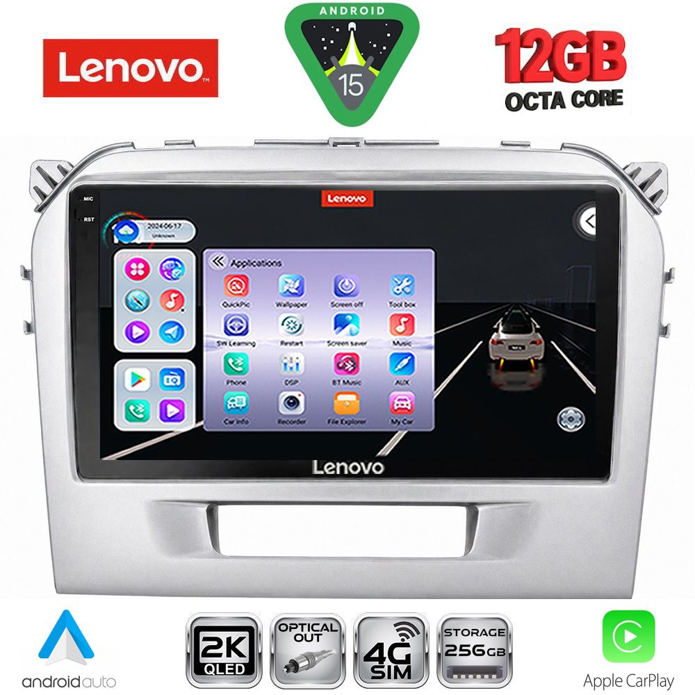 LENOVO SSZ 12697SL_CPA (9inc) MULTIMEDIA TABLET for SUZUKI VITARA mod. 2016-2025 (SILVER)