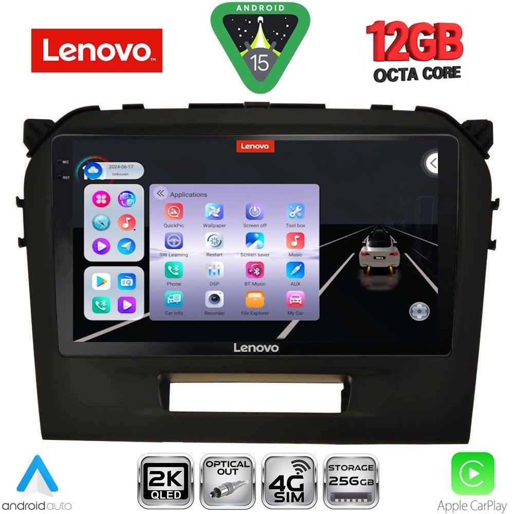 LENOVO SSZ 12697BL_CPA (9inc) MULTIMEDIA TABLET for SUZUKI VITARA mod. 2016-2025 (BLACK)