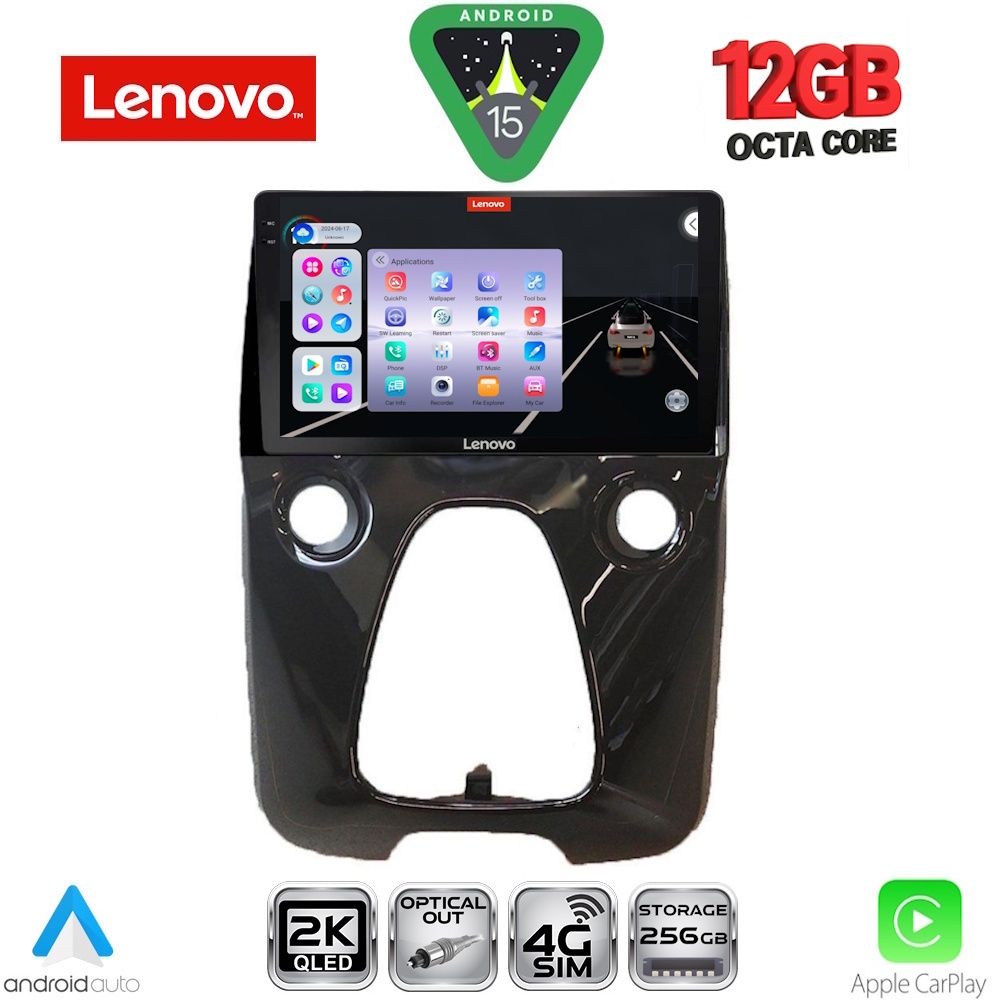 LENOVO SSZ 12708_CPA A/C (10inc) MULTIMEDIA TABLET for CITROEN C1-PEUGEOT 108-TOYOTA AYGO mod. 2014-2022