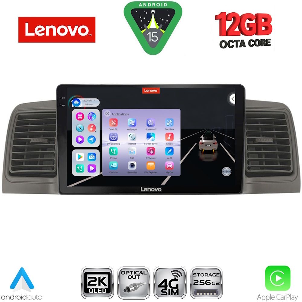 LENOVO SSZ 12712GR_CPA (9inc) MULTIMEDIA TABLET for TOYOTA COROLLA mod. 2001-2006 (GREY)